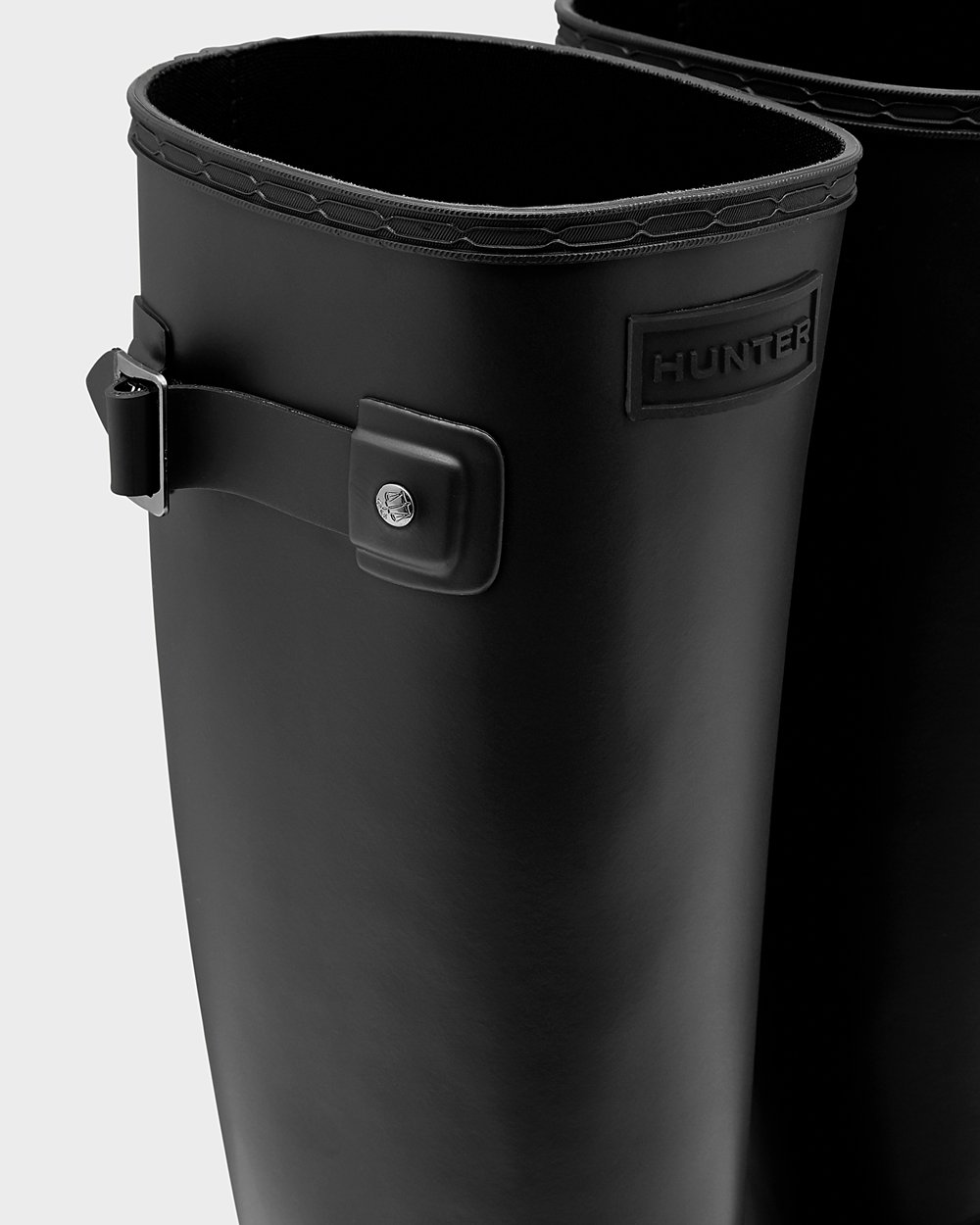 Botas de Lluvia Altas Hunter Mujer - Refined Slim Fit - Negros - IDXABYW-31